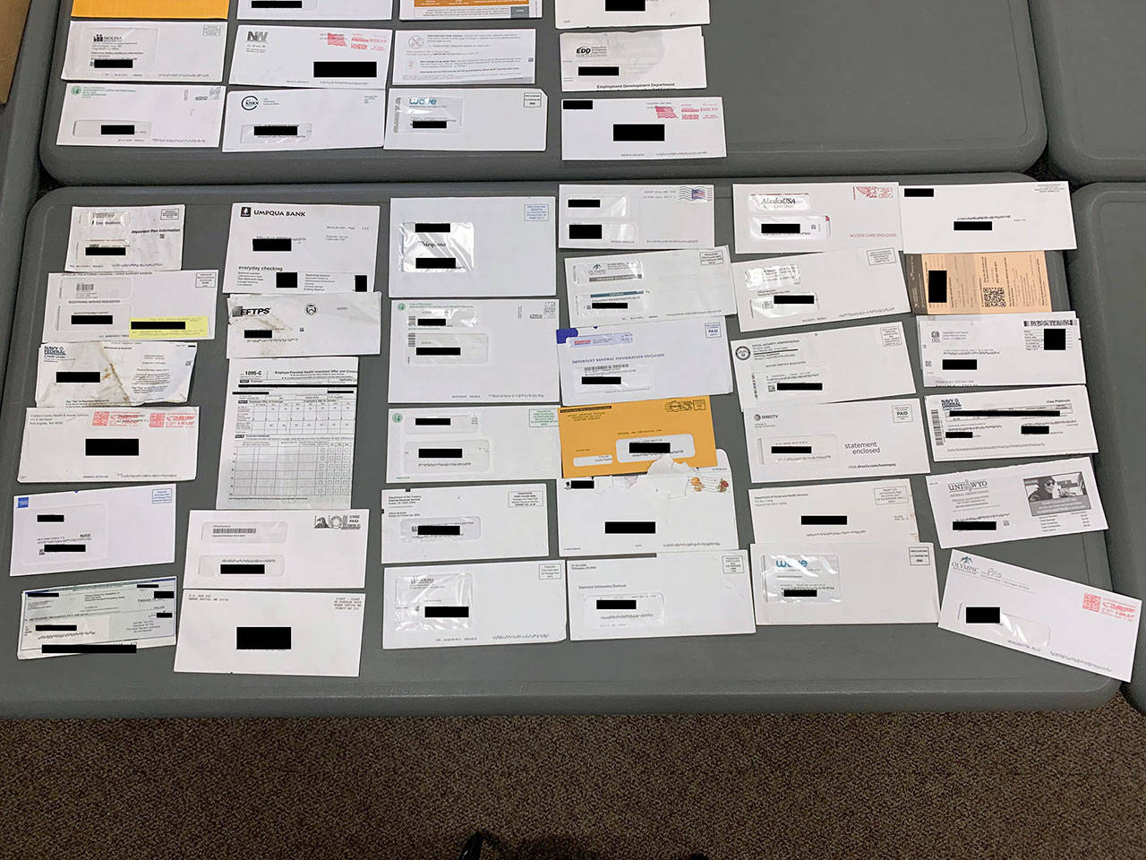 More than 100 pieces of mail and other items were recovered from a Port Angeles man’s vehicle, according to the Clallam County Sheriff’s Office.