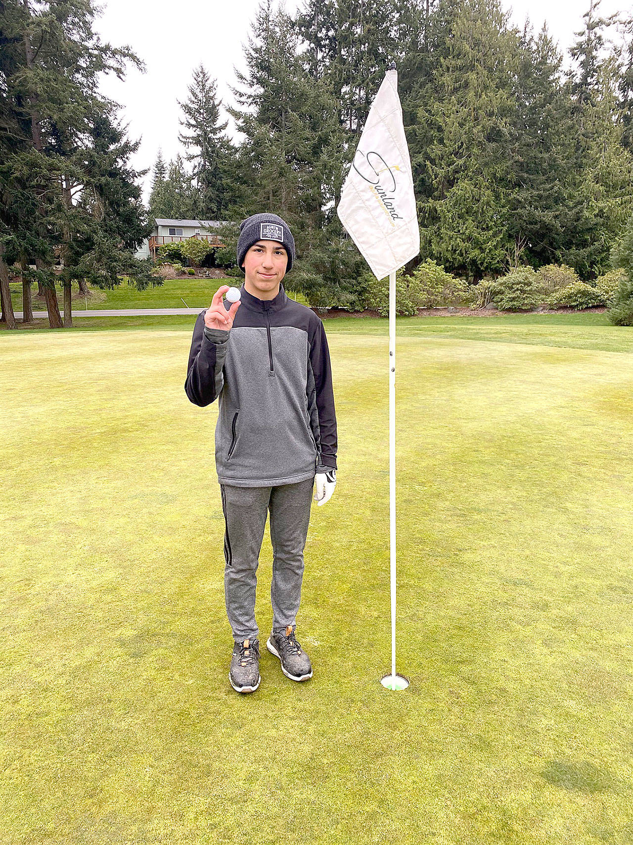 (Sunland Golf and Country Club)
Port Angeles junior golfer Phoenix Flores, 13, made a hole-in-one at the second hole of the Sunland Golf and Country Club on march 21. Flores hit his shot from 145 yards out with a 9 iron and a Callaway ball.