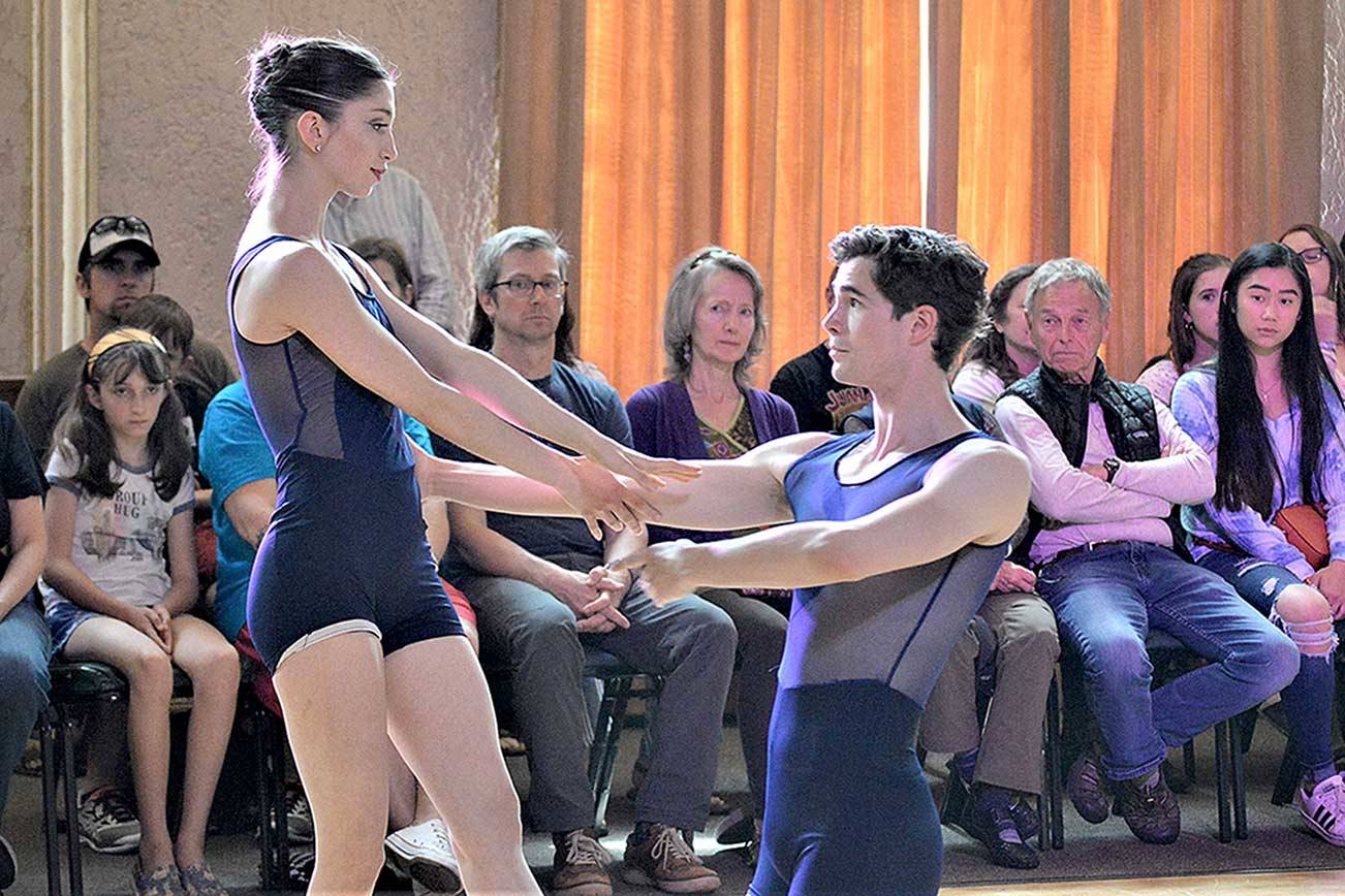 Ballet Victoria — whose dancers have included Julia Jones Whitehead and Tymin McKeown, seen in 2019 — is among the dozens of performing ensembles to appear in the 2021 Juan de Fuca Festival, a blend of in-person and virtual shows May 28-31. Passes for the virtual festival are on sale now. Tickets for in-person shows will be available later this month. For information about the festival and its COVID-19 safety protocols, see JFFA.org under the Festival menu; the Juan de Fuca Foundation office phone is 360-457-5411. (Diane Urbani de la Paz/Peninsula Daily News)