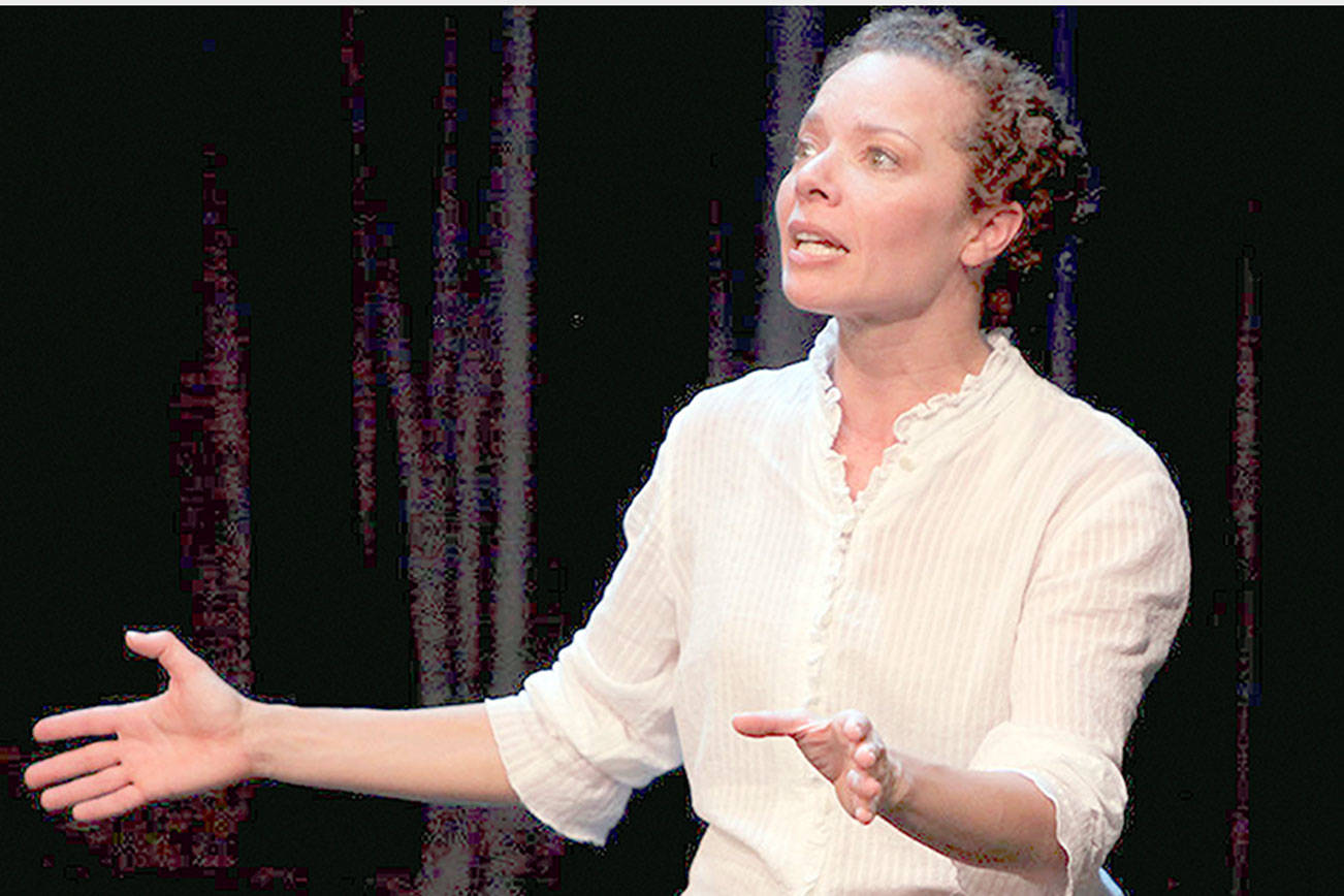 Gin Hammond portrays more than two dozen characters in her one-woman show "Returning the Bones," streaming this week in Key City Public Theatre's Art of the Solo series. (Photo courtesy Key City Public Theatre)