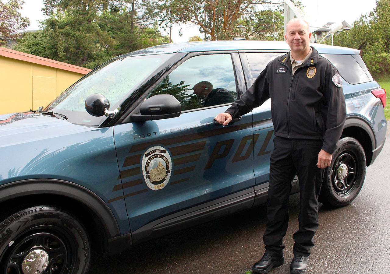 Port Townsend Police Chief Thomas Olson started work last week. Some of his goals include getting the department more involved with the community and increasing the diversity among officers. (Zach Jablonski/Peninsula Daily News)