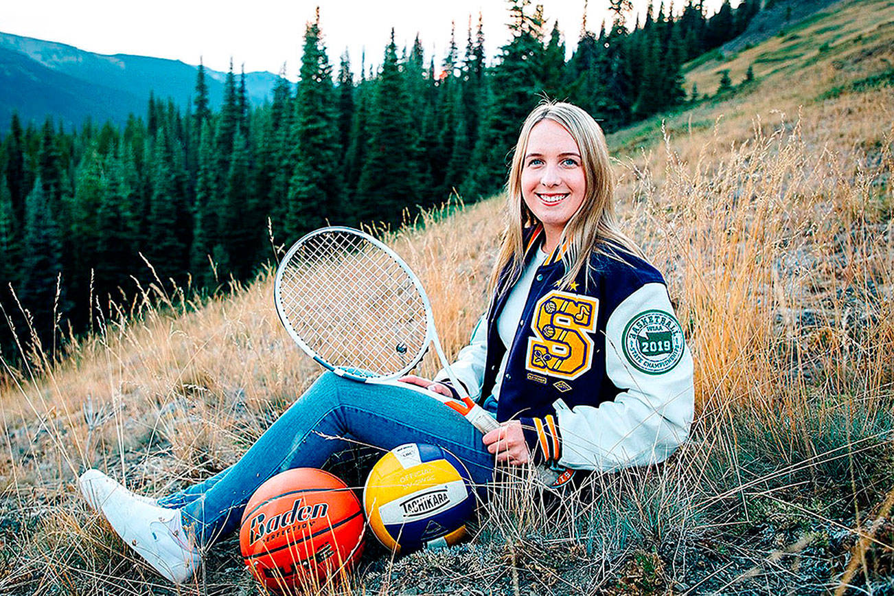 Courtesy photo
Sequim senior Kalli Wiker was recently awarded a $5,000 Washington Interscholastic Activities Association Smart Choice Scholarship. Wiker carries a 4.0 grade-point-average and is a three-sport star in volleyball, basketball and tennis. She was undefeated this past season in district in tennis and in 2019 won the state tennis doubles championship. She plans to attend George Fox University in Newberg, Ore.