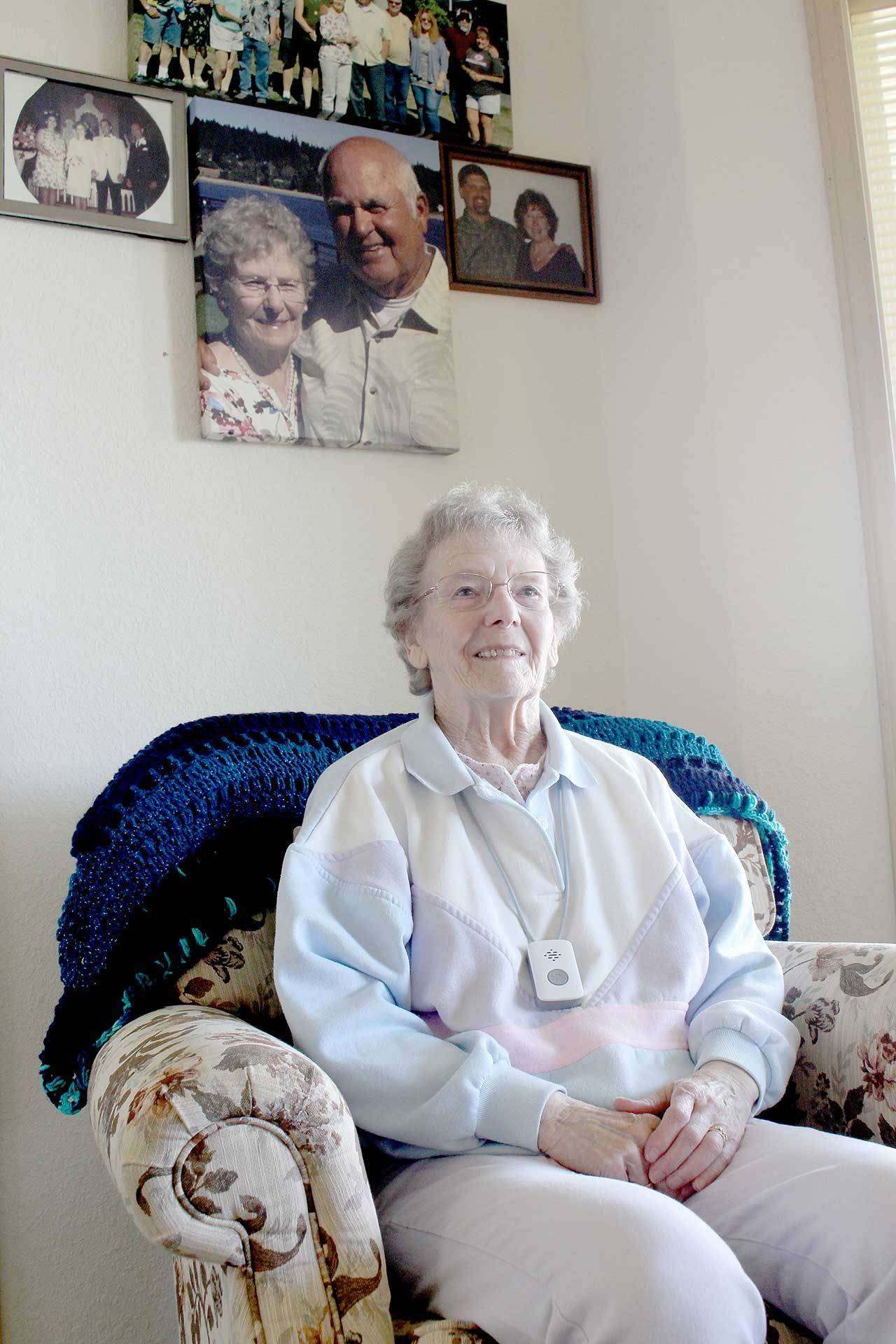 Delores Hagerman, 83, of Port Ludlow will benefit from a trust fund created for asbestos poisoning victims, such as her late husband Ken, derived from insulation made by Owens-Illinois Inc between 1948 and 1958. (Zach Jablonski/Peninsula Daily News)