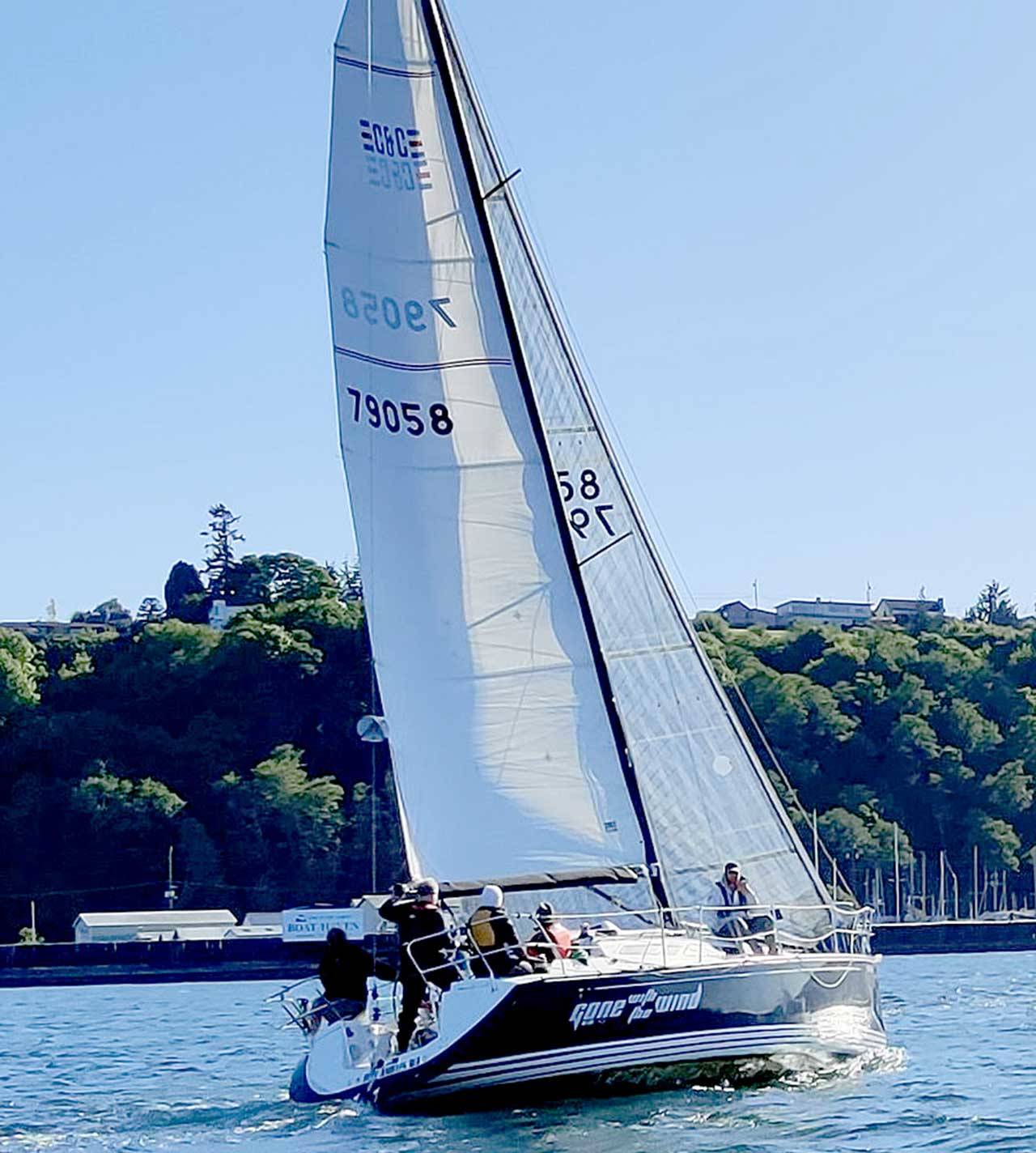 Port Angeles-based Gone with the Wind is one of 24 sailboats entered in the Pacific Northwest Offshore race from the Columbia River to Port Angeles. The race begins today and runs through Sunday.