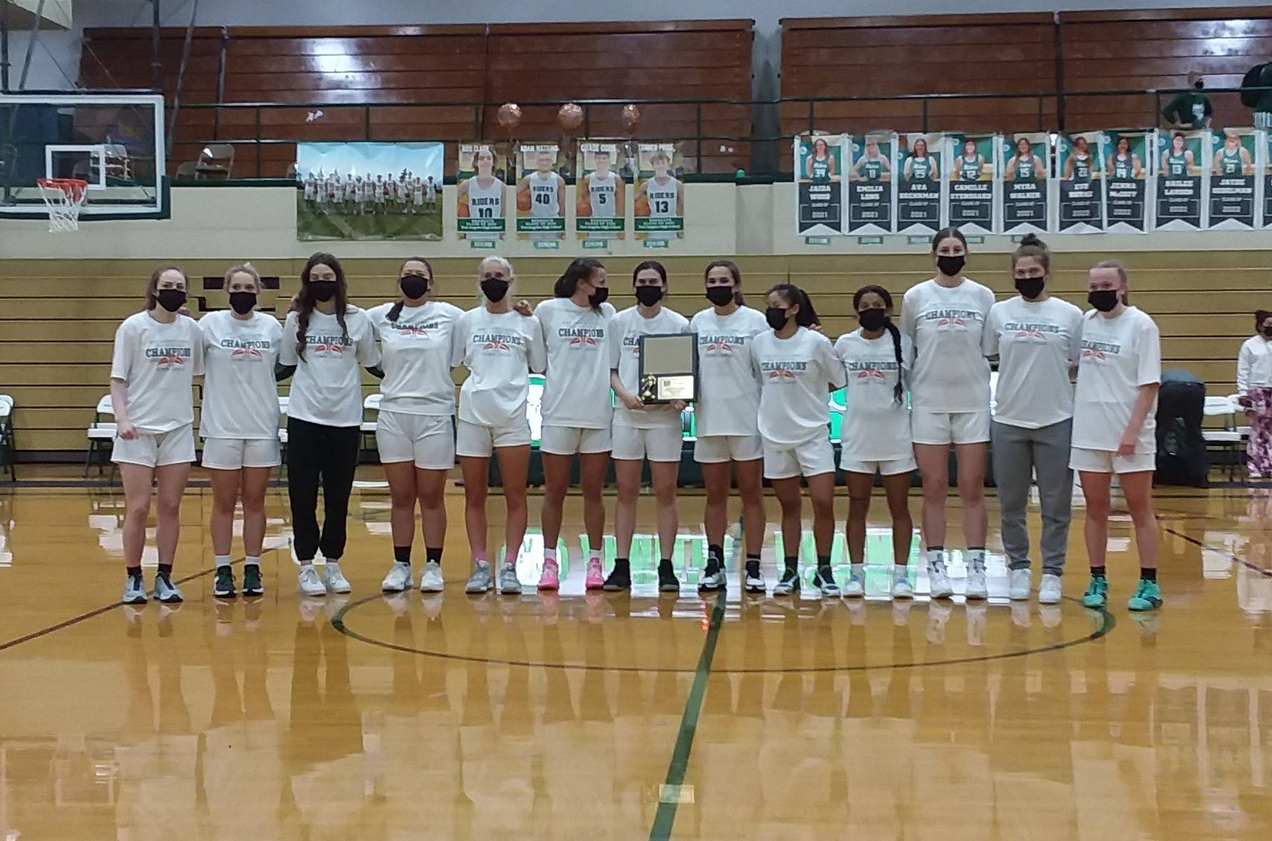 The Port Angeles girls basketball team finished its season 15-0, winning the regular season Olympic League title and the Olympic League Tournament. (Pierre LaBossiere/Peninsula Daily News)