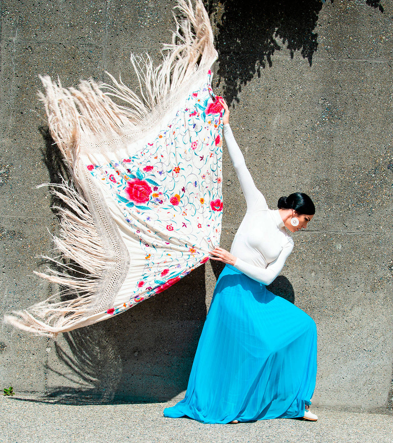 Seattle-based flamenco artist Savannah Fuentes brings her art form back to Port Townsend this Sunday and Tuesday and to Sequim on Wednesday night. (Photo courtesy of Savannah Fuentes)