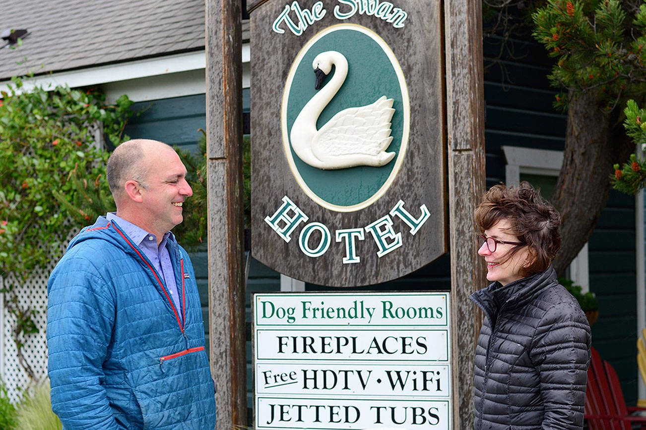 Northwest Maritime Center Executive Director Jake Beattie has announced the purchase of the Swan Hotel from co-owner Cindy Finnie. Diane Urbani de la Paz/Peninsula Daily News