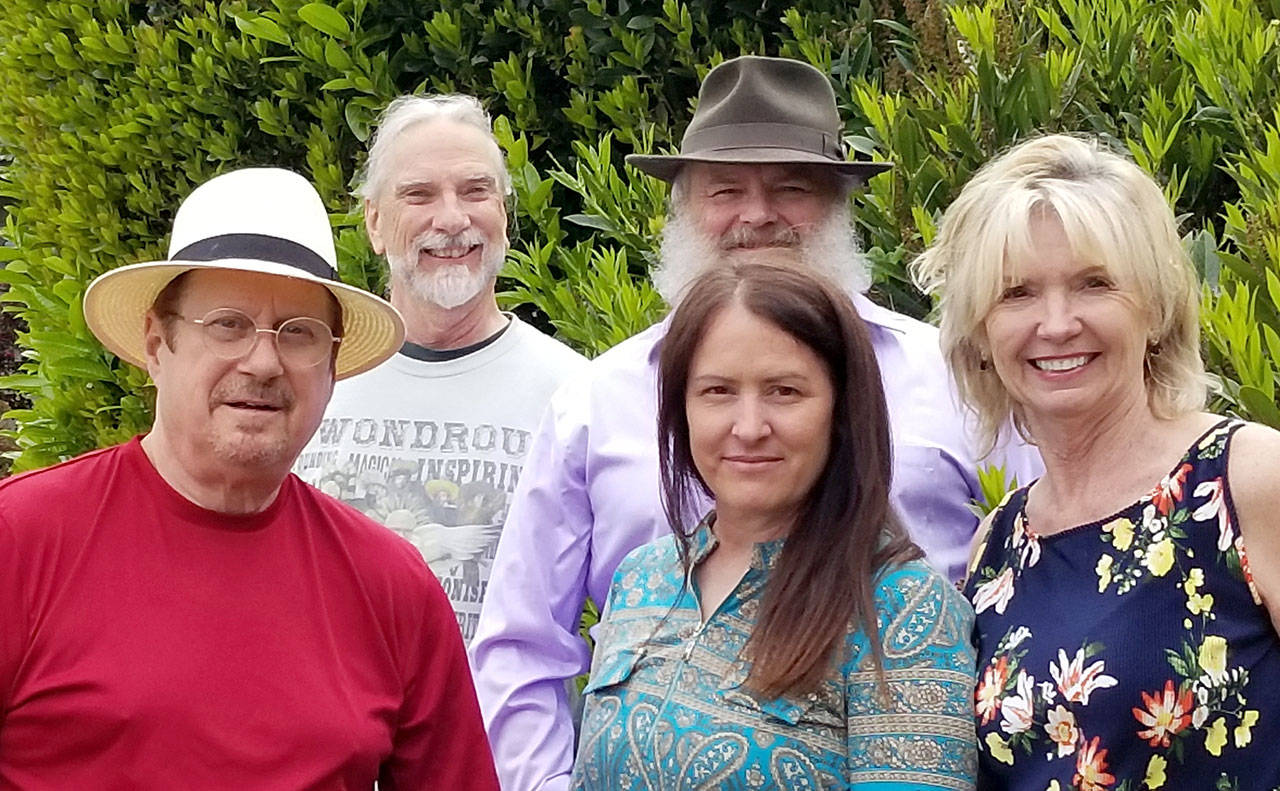 The Midnight Train Blues Band  from left, Chicago Bob Longmire, Dan Stacy, Dave Olsen, Jayme Ryan and Barb Dawson  will host the open blues jam at Port Townsends Discovery Bay Brewing this Sunday afternoon. (Photo courtesy of Chicago Bob Longmire)
