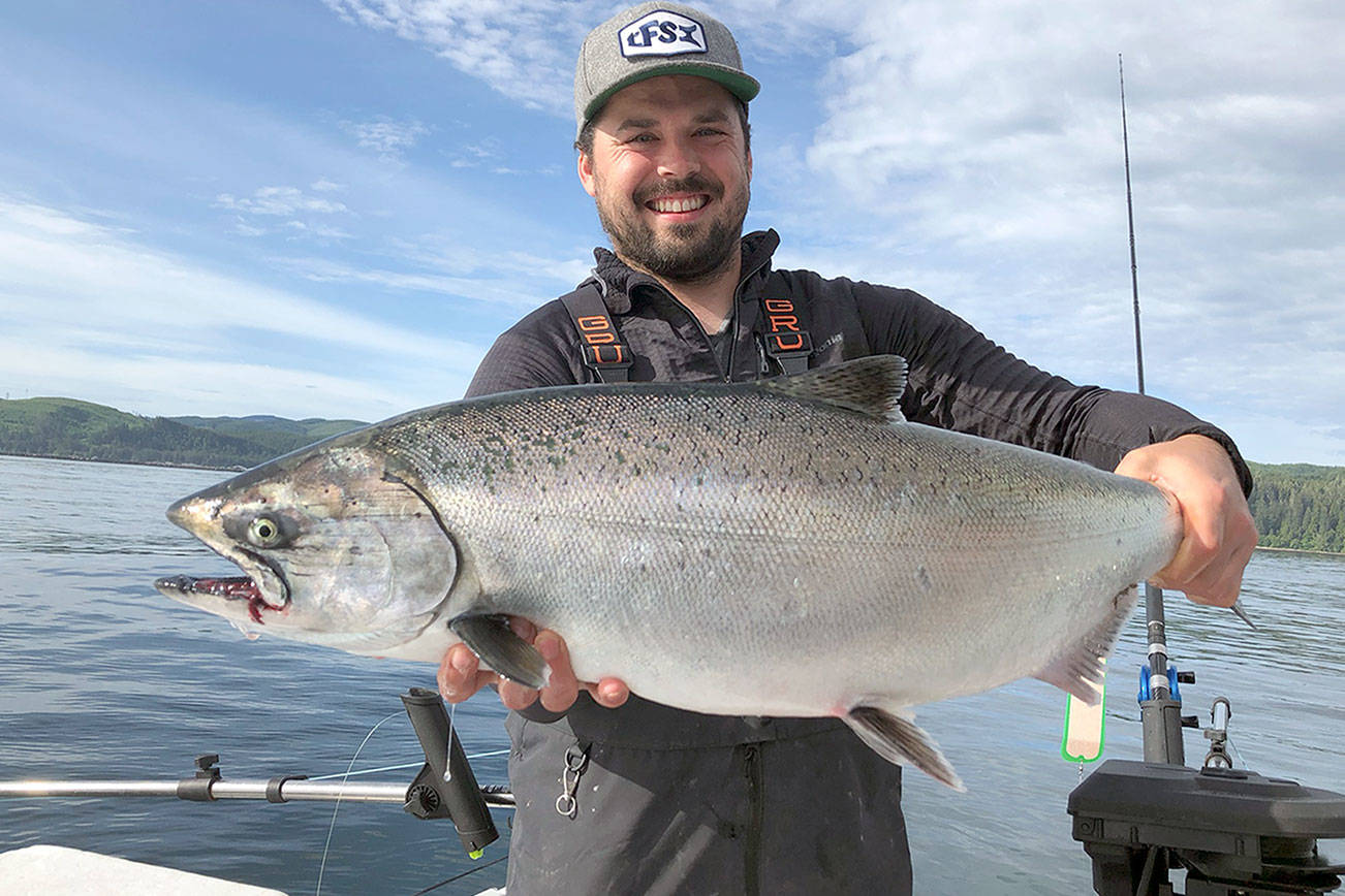 Starting Saturday anglers fishing off of Neah Bay will have the chance to bring home a chinook like this one caught by Bellingham's Tyler Dockins off Mushroom Rock during the 2020 salmon opener.