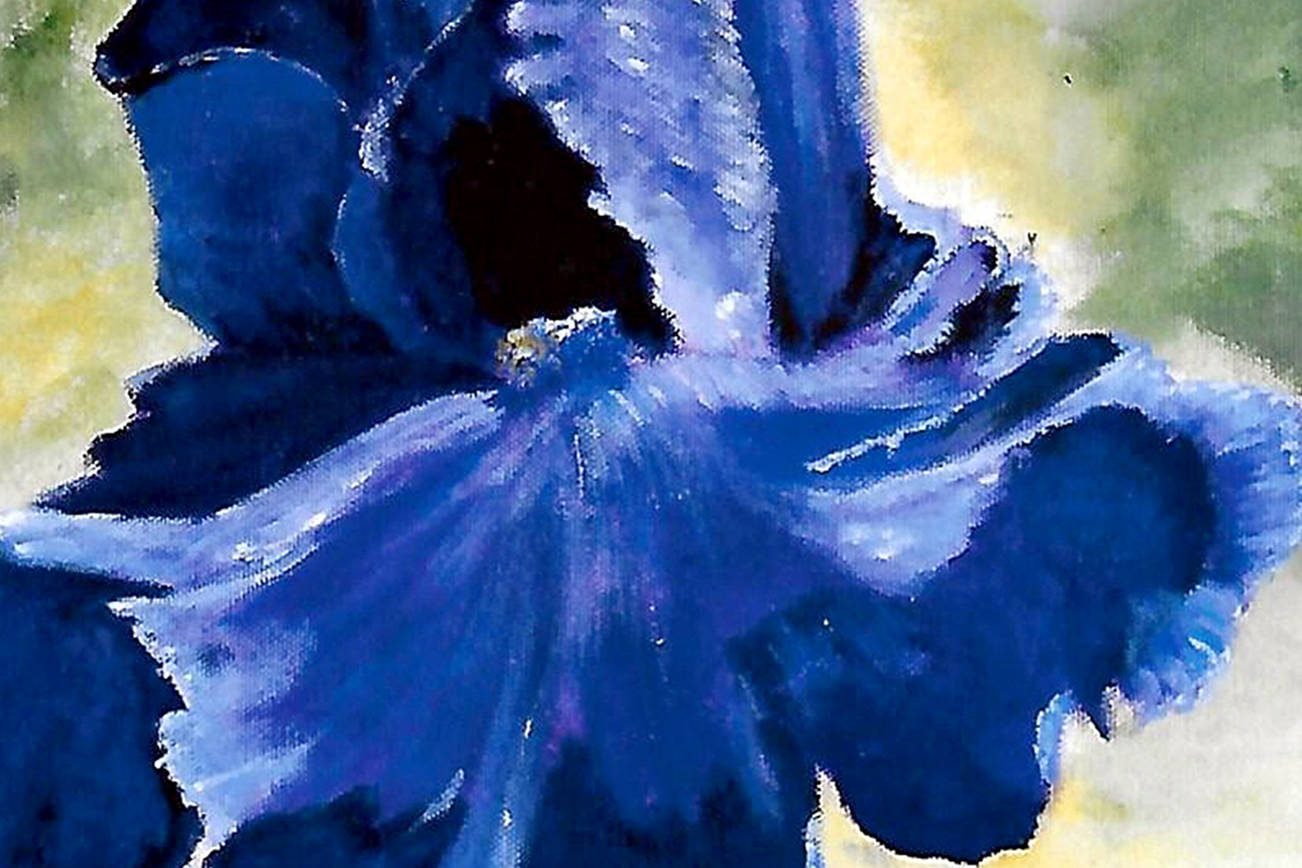 "Iris," by Beverly Majors, is on view at the Sequim Museum & Arts.
