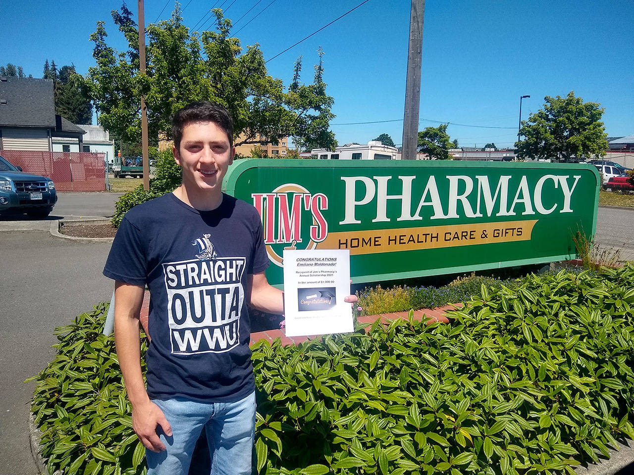 Emiliano Maldonado has received a $1,000 scholarship from Jim’s Pharmacy.