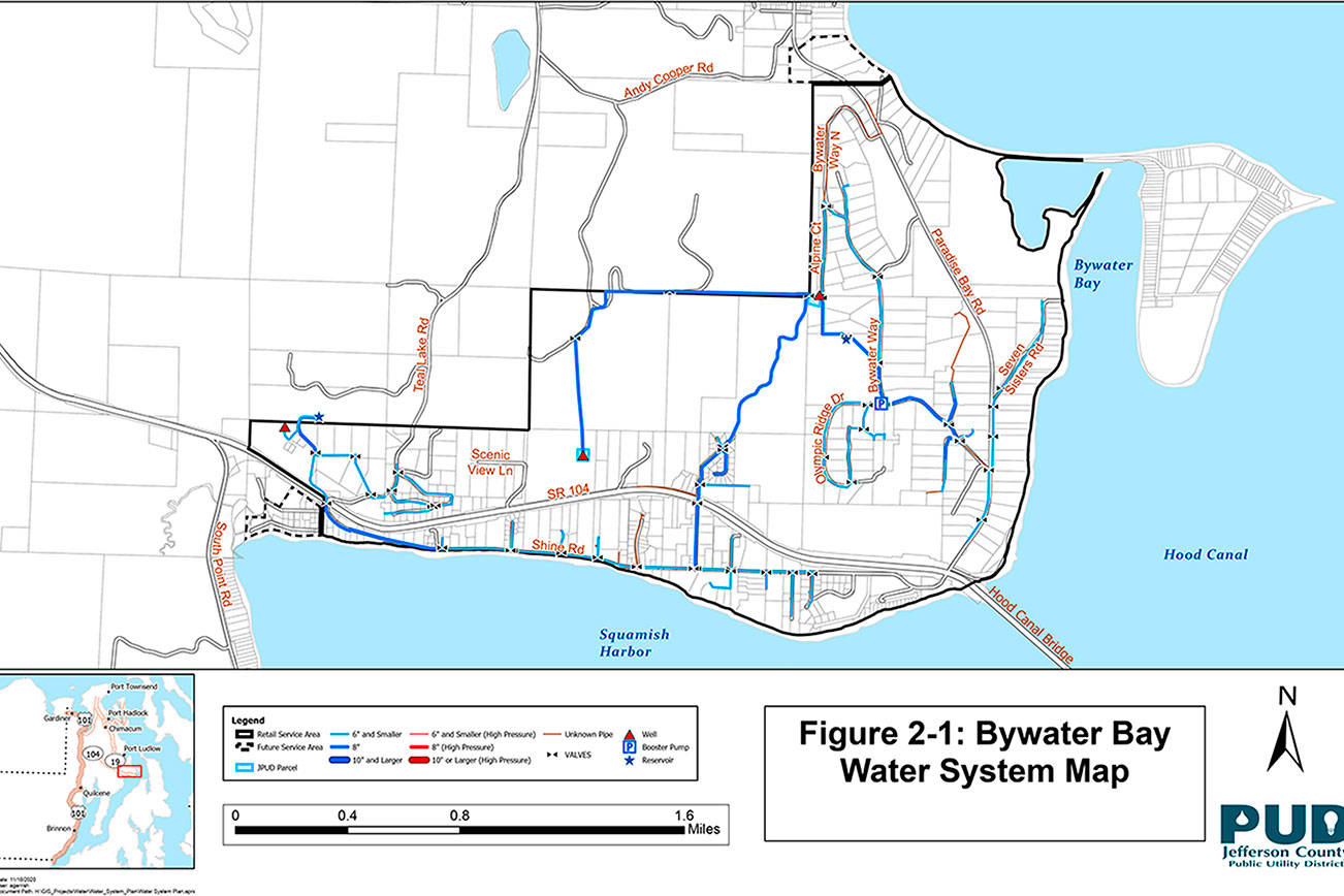 The Jefferson County Public Utility District is asking for voluntary conservation from the Bywater Bay water system, which affects 248 connections near Hood Canal.