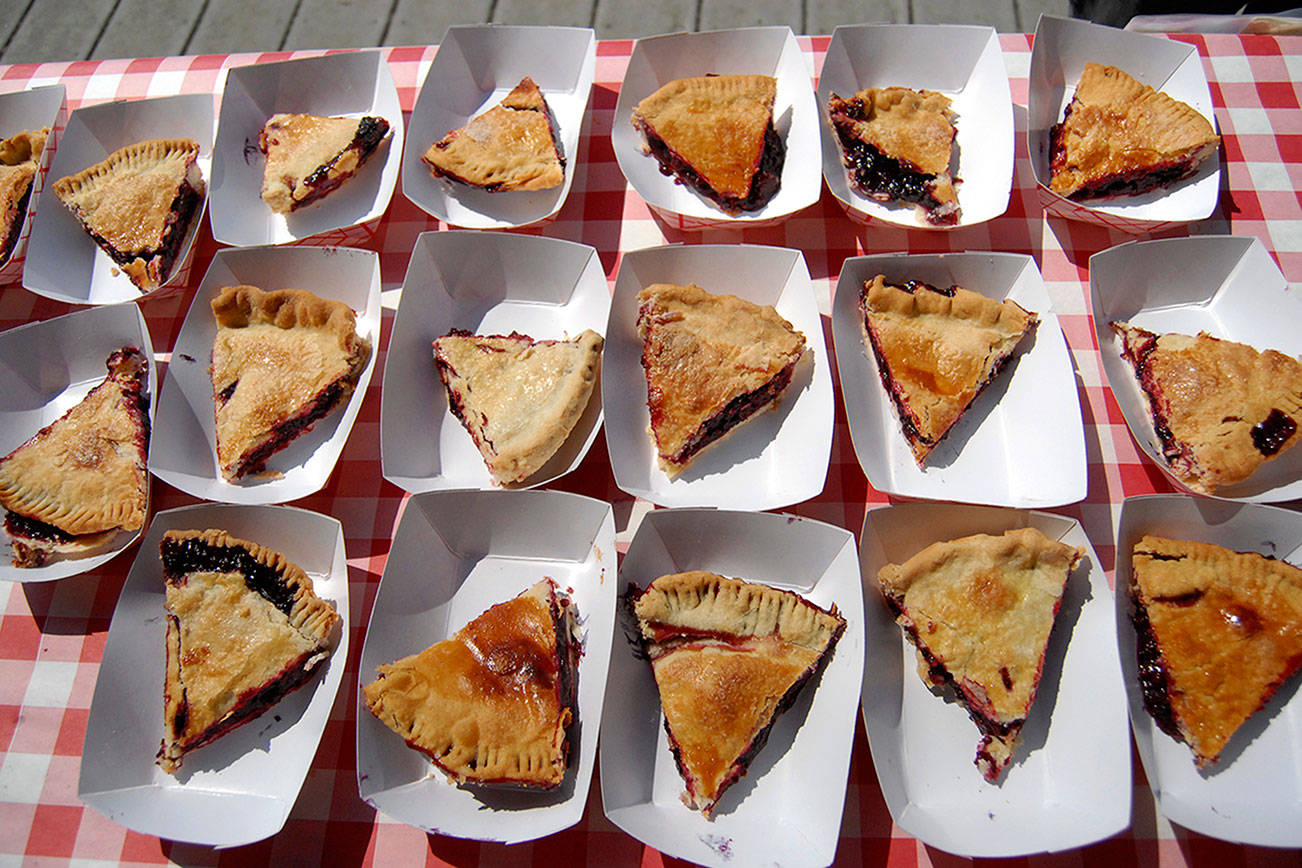 Keith Thorpe/Peninsula Daily News
Slices of pie await purchase by Joyce Daze Wild Blackberry Festival visitors during the 2019 event.