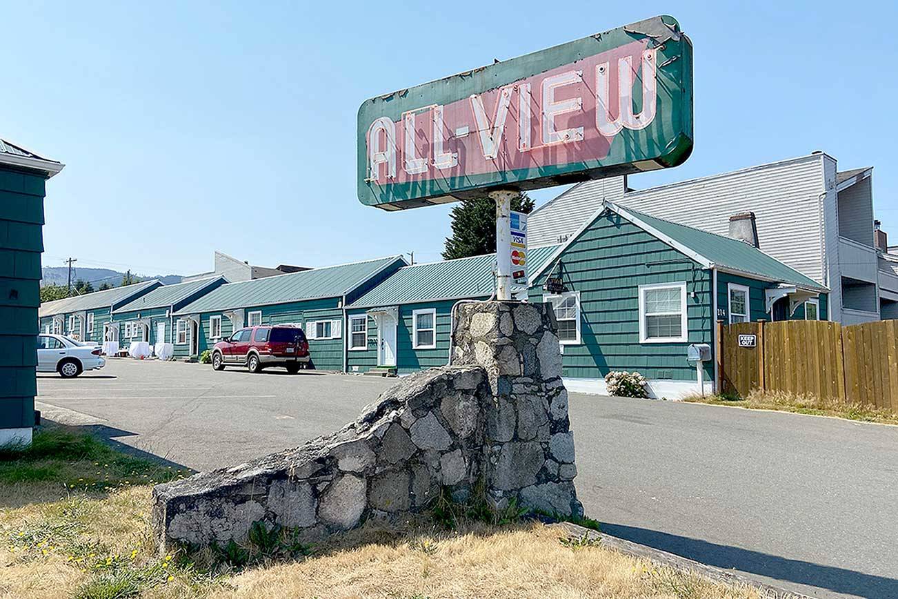 The All View Motel in Port Angeles may be renovated under a plan by Peninsula Behavioral Health and turned into 27 units of low-income housing. (Rob Ollikainen/Peninsula Daily News)