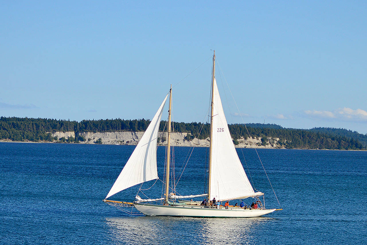The 1907 schooner Martha will be among the hundreds of boats in Port Townsend Bay Sept. 10-12 for the Wooden Boat Festival. (Diane Urbani de la Paz/Peninsula Daily News)