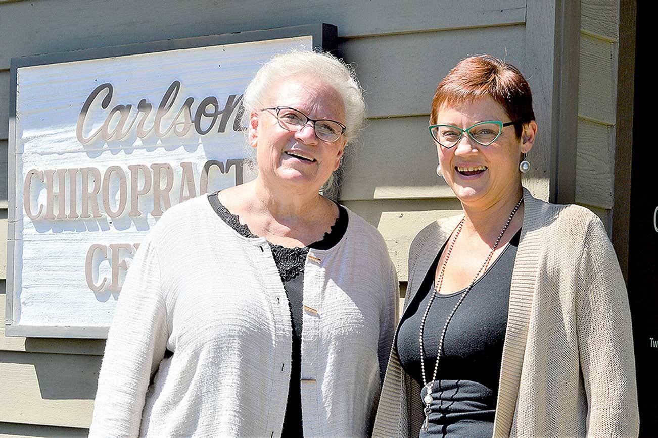 Dr. Janel Carlson, left, and her daughter, Dr. Melissa Carlson, are celebrating the 50th anniversary of their family clinic in Uptown Port Townsend. Diane Urbani de la Paz/Peninsula Daily News