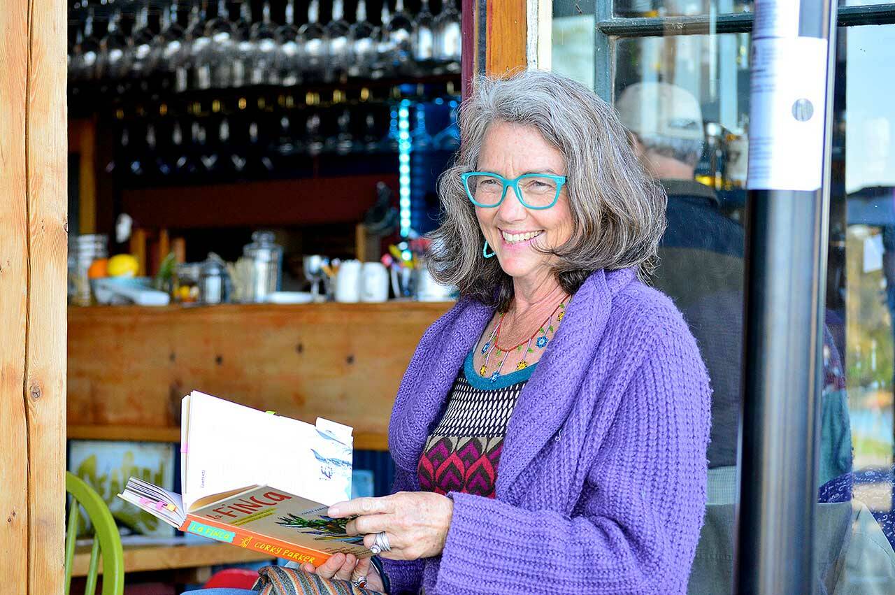 Author Corky Parker will give two outdoor readings of her memoir, “La Finca: Love, Loss and Laundry on a Tiny Puerto Rican Island,” tonight at Chester Square in Uptown Port Townsend and Friday at Marrowstone Vineyards. (Diane Urbani de la Paz/Peninsula Daily News)