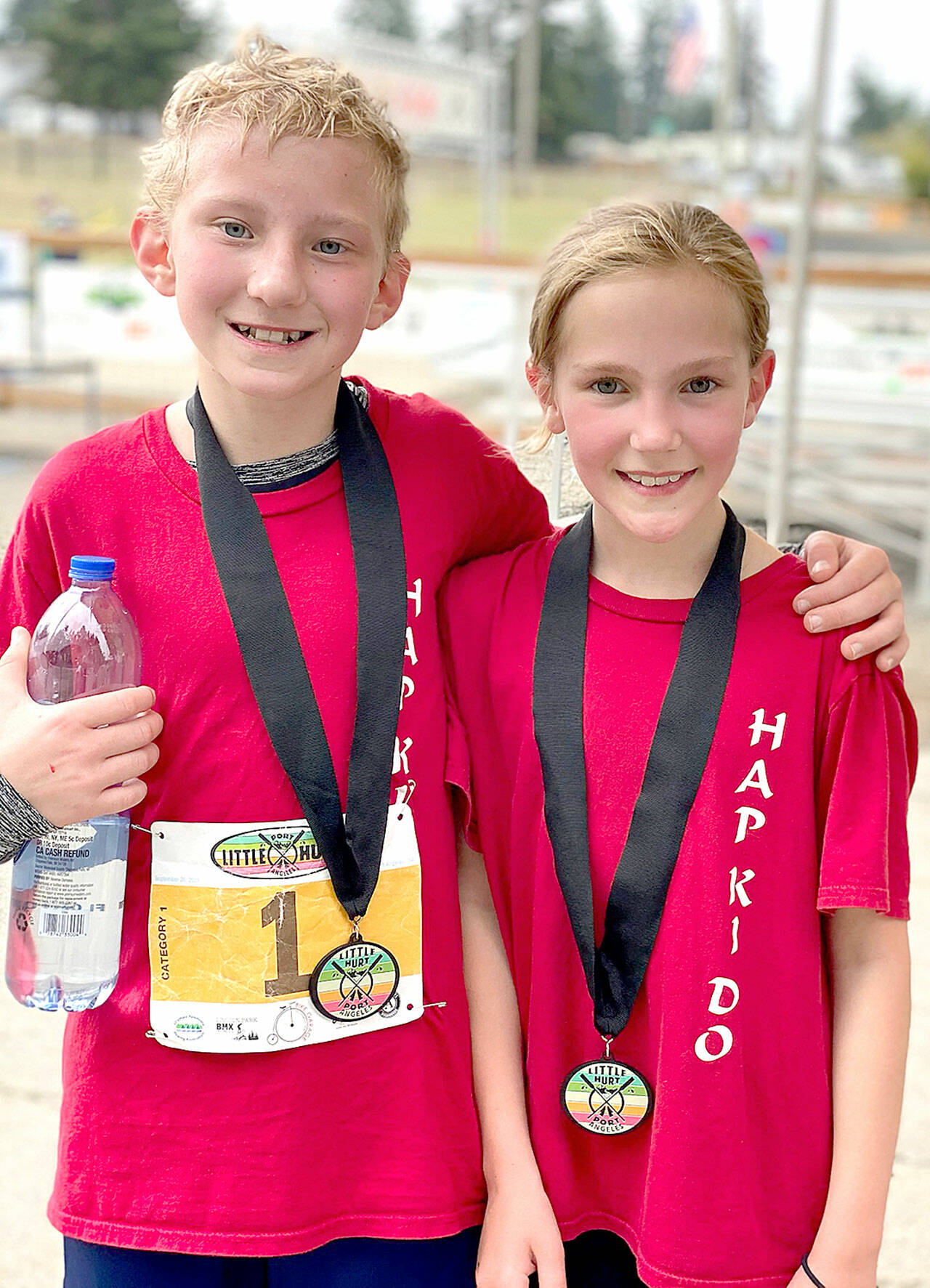 William and Delaney MacFarlane competed in the Little Hurt on Sunday. (Meghan Ventura/Olympic Peninsula Rowing Association)