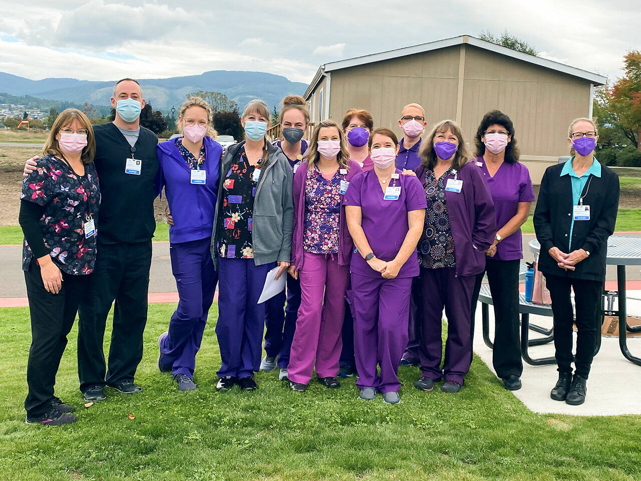 Infusion team members, from left to right, LeAnn Johnson, Shawn Gould, Jenni Sayles, Julie Larson, Kate Sayles, Nicole Janssen, Janelle Umbarger, Amber Frehner, Cheryl Mingee, Melinda Straub, Deanna Piper and Marcia Limoges.