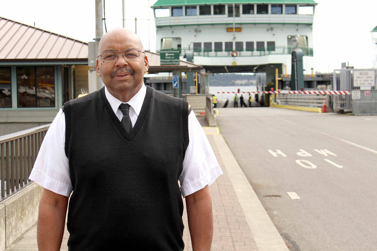 Capt. Paul Bellesen Jr. stands Tuesday near the Washington State Ferries dock in Port Townsend. He spent nearly 30 years in the agency, most recently as the captain of the Salish, which sails between Port Townsend and Coupeville on Whidbey Island. (Zach Jablonski /Peninsula Daily News)