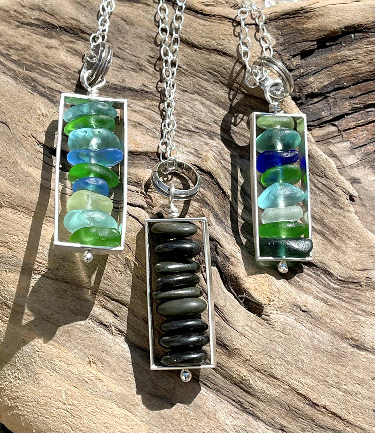 Jewelry by Andrea Guarino-Slemmons is exhibited at Port Townsend Gallery.