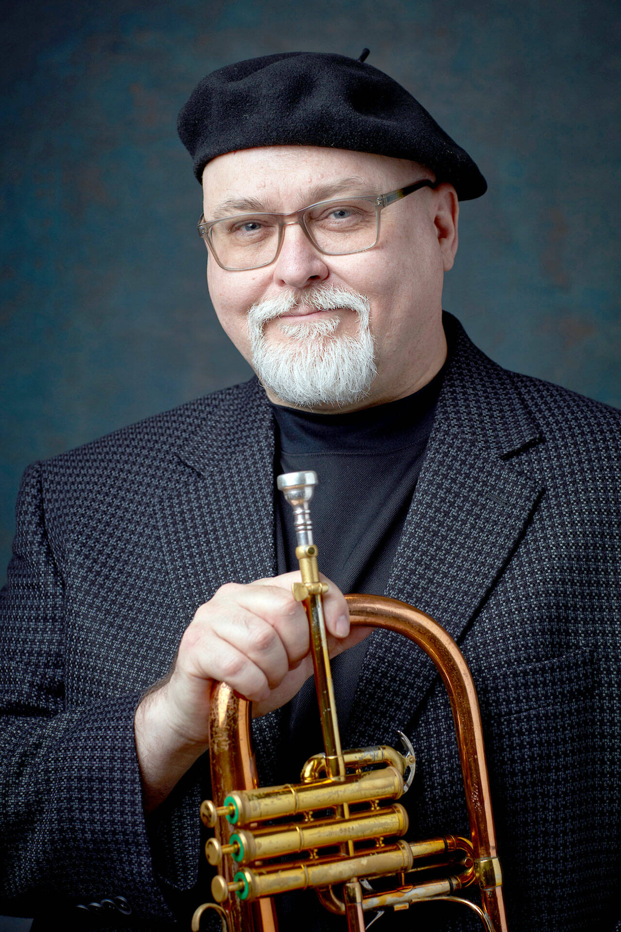 Flugelhornist Dmitri Matheny will join the David P. Jones Trio for a jazz concert at Peninsula College this Saturday evening. (Photo by Steve Korn)