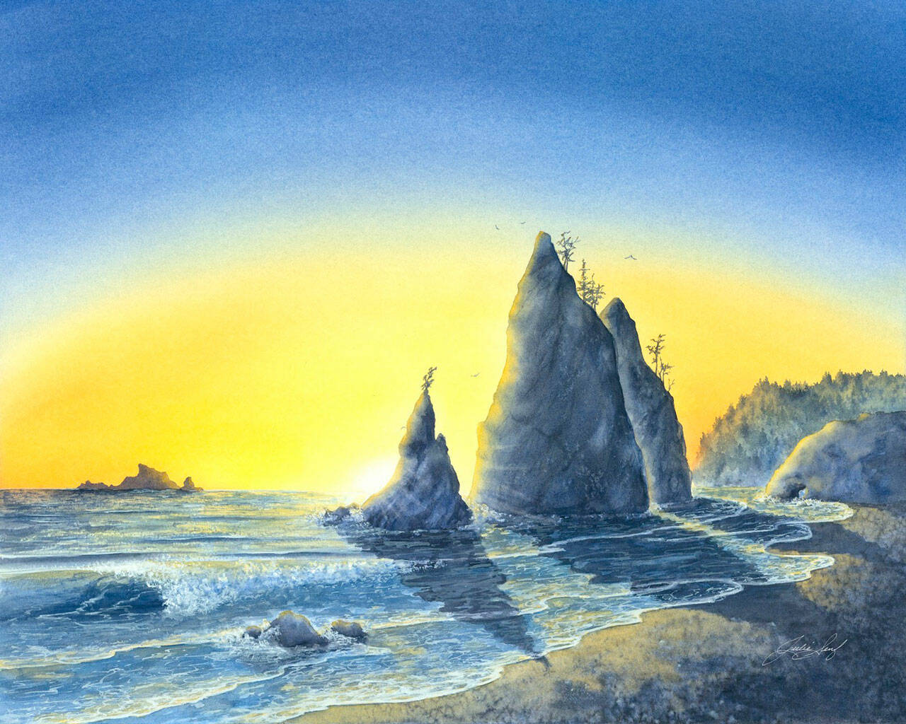 Rialto Beach by Julie Senf, a featured artist at the Blue Whole Gallery in December. Submitted art