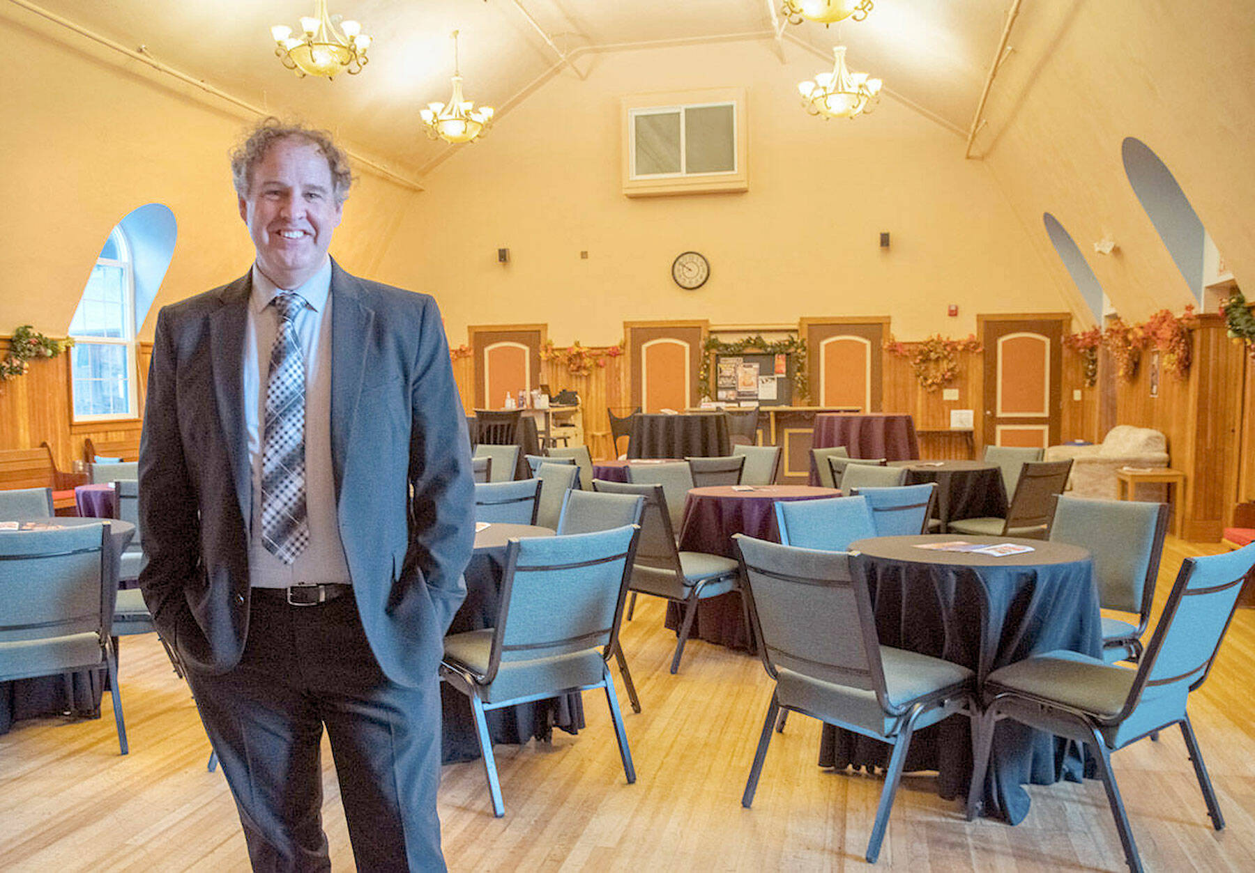 David Herbelin, Olympic Theatre Arts’ new executive director, will host an open house at the Sequim center this Saturday. (Emily Matthiessen/Olympic Peninsula News Group)