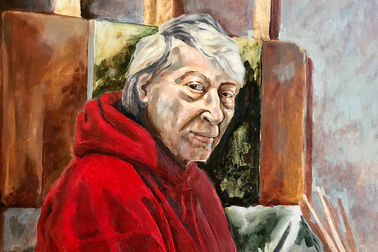 Rick Meyers' portrait of artist Michael Croman is part of the new exhibition of Croman's paintings at the Northwind Art Jeanette Best Gallery in downtown Port Townsend. photo courtesy Northwind Art