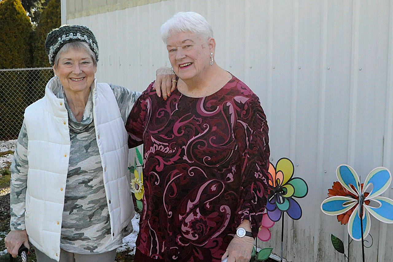 Sisters Barbara Miller and Bobbie Dahm look to expand the Sequim Senior Singles program to include more participants. (Matthew Nash/Olympic Peninsula News Group)