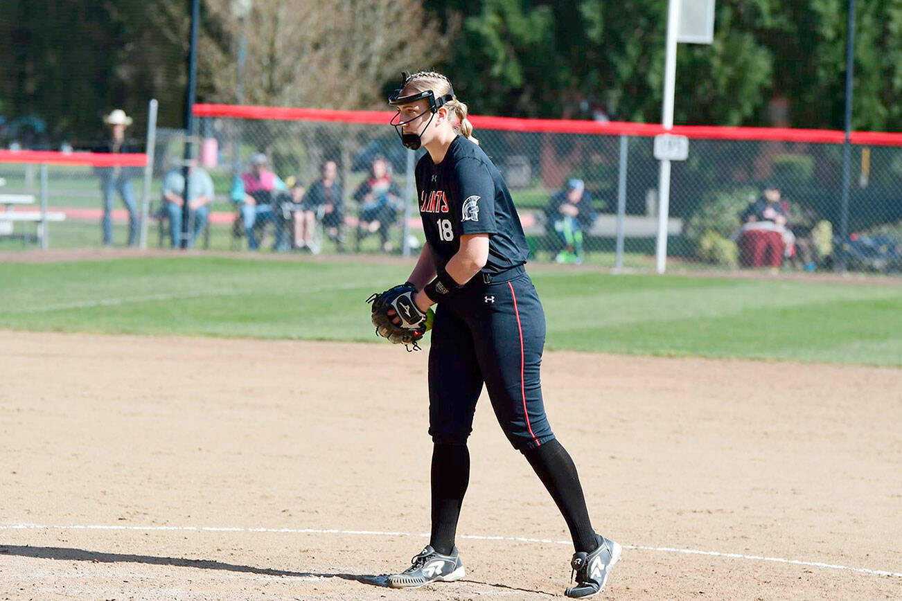 Saint Martin's Athletics
Saint Martin's freshman Chloe Leverington, a 2021 Forks High School graduate, was named the Great Northern Athletic Conference Softball Pitcher of the Week For March 21-27 after throwing two complete games in two Saints' victories last weekend.