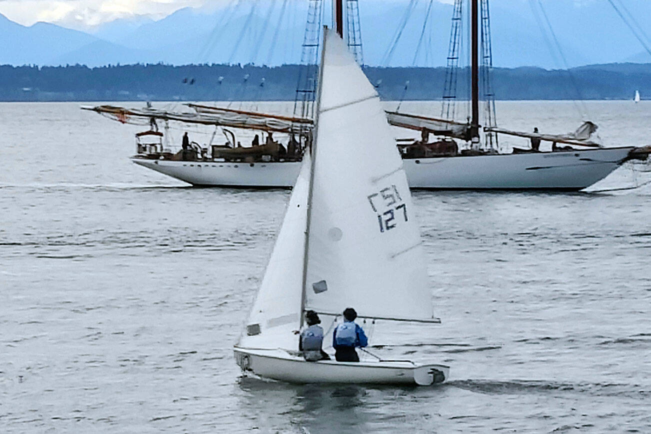 The Community Boating Program’s High School Sailing Team, representing high schoolers from all over Clallam County, competed at Shilshole Marina at an event hosted by the Corinthian Yacht Club of Seattle.