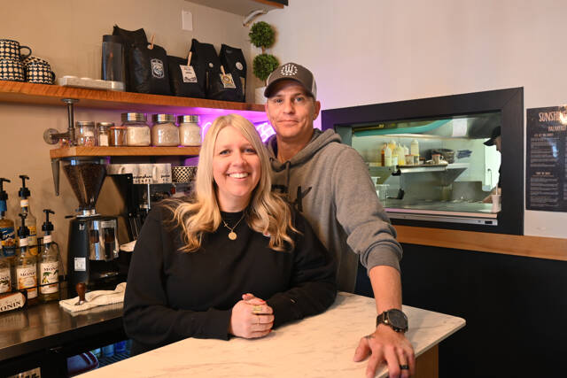 Michael Dashiell/Olympic Peninsula News Group
Kyla and Josh Washburn, new owners of Sunshine Café, said they are excited to offer fun food at the downtown Sequim restaurant.