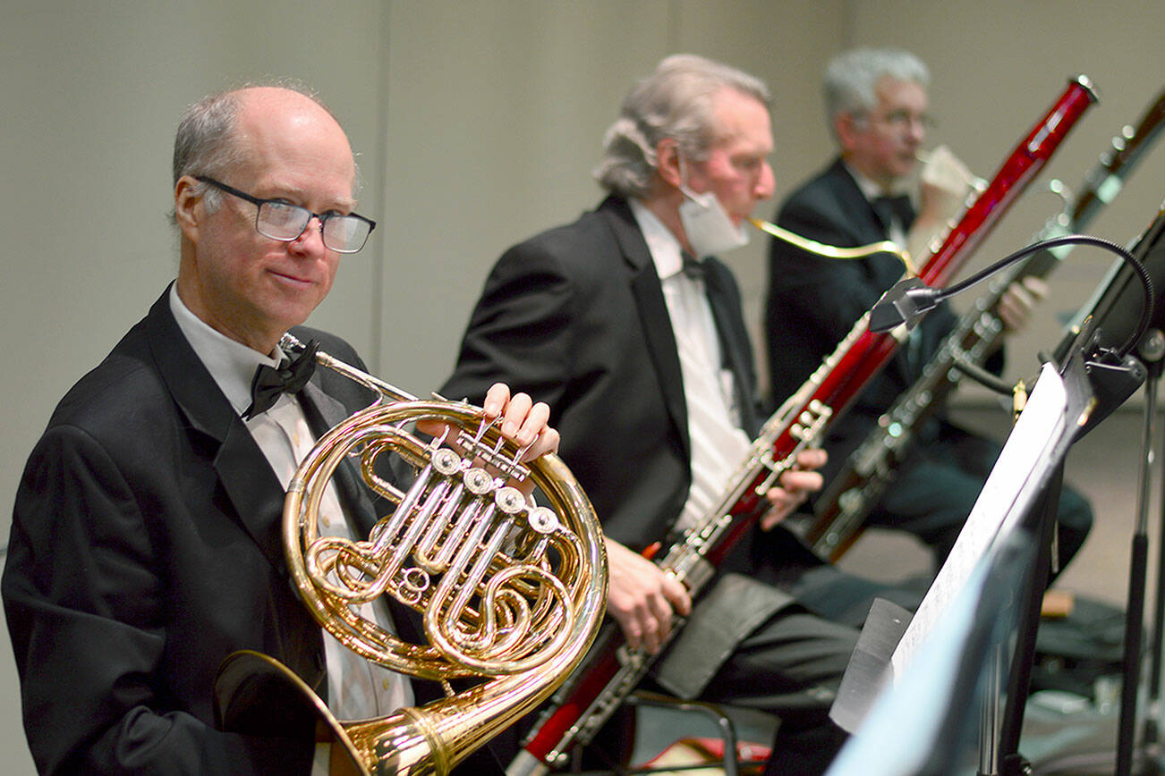 Principal horn player Bruce Kelley is the featured soloist with the Port Townsend Symphony Orchestra, which will offer Armenian American composer Alan Hovhaness’ Artik Concerto tonight and Sunday at the Chimacum School Auditorium. (Diane Urbani de la Paz/Peninsula Daily News)