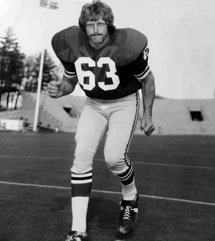 Jerry Payne played football for the Port Angeles Roughrider in 1973 and was an all-league linebacker. He went on to play at Washington State University. He also set state records in the discus and the shot put. Payne is one of 11 new inductees in the Port Angeles Roughrider Hall of Fame. (Courtesy photo)