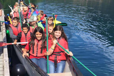 Youths enjoy a canoe ride at a summer camp provided by the Boys & Girls Clubs of the Olympic Peninsula. (Submitted photo)