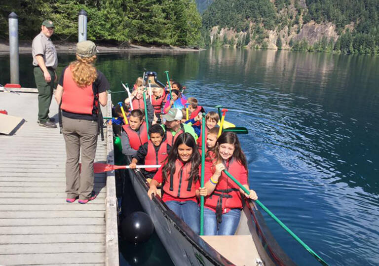 Youths enjoy a canoe ride at a summer camp provided by the Boys Girls Clubs of the Olympic Peninsula. (Submitted photo)