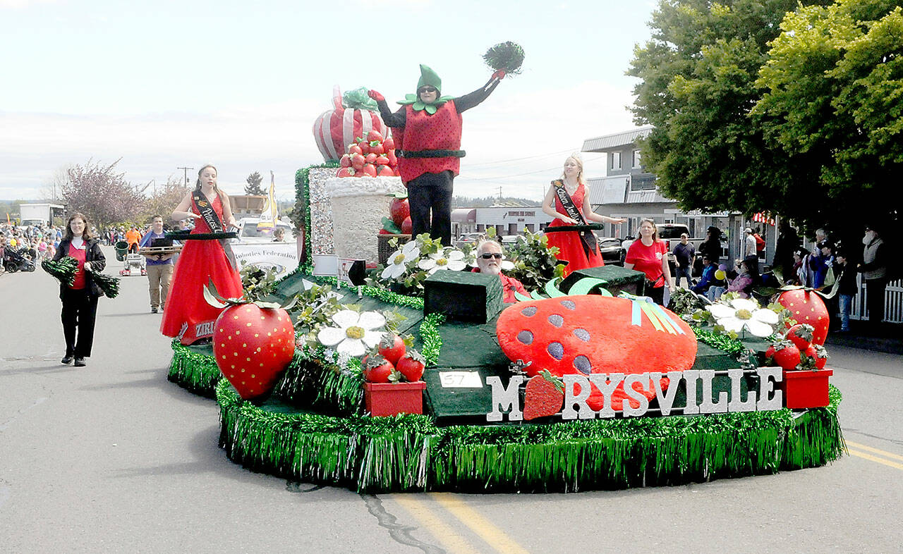 The Marysville Strawberry Festival entry was given the Irrigation Festival Governor’s Award. (Keith Thorpe/Peninsula Daily News)