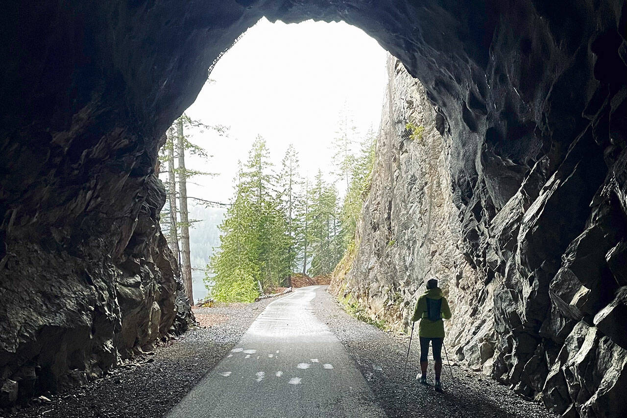 Ultramarathoner Riley Nachtrieb of Seattle, left, recently became the first person to run the Olympic Discovery Trail’s entire length from Port Townsend to La Push non-stop, finishing the 135-mile journey in 41 hours 29 minutes. Courtesy of Riley Nachtrieb