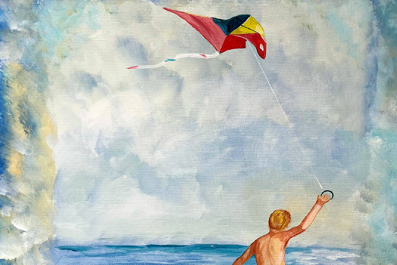 "Run with the Wind" by Jeanne Joseph is one of many paintings depicting Summer Delights at the Bay Club.