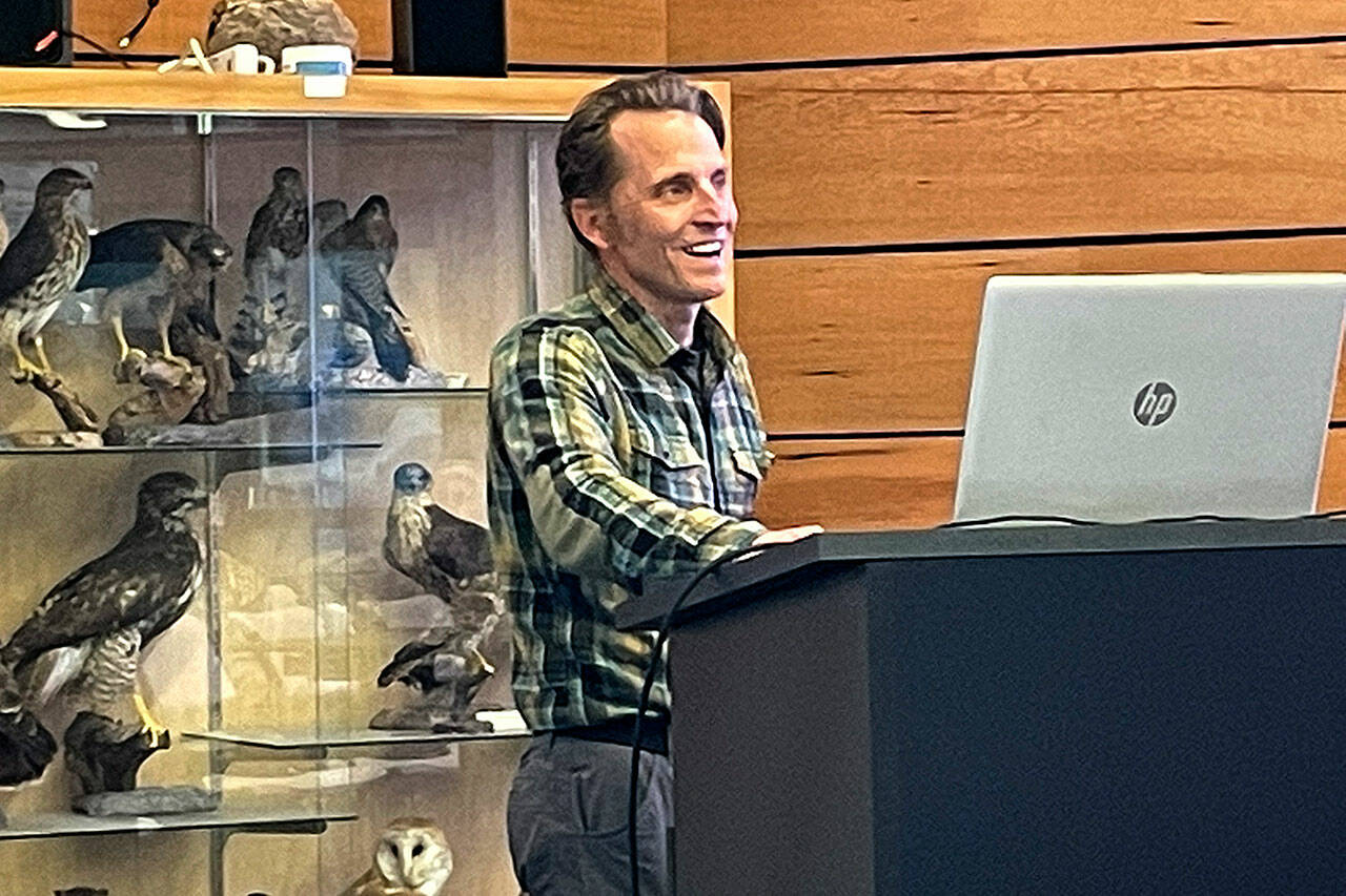 Neil Harrington, environmental biologist for the Jamestown S’Klallam Tribe, said he hopes his team, with help from the state Department of Fish and Wildlife, place 1,000 traps for European green crab in Sequim Bay by the end of the year. (Matthew Nash/Olympic Peninsula News Group)
