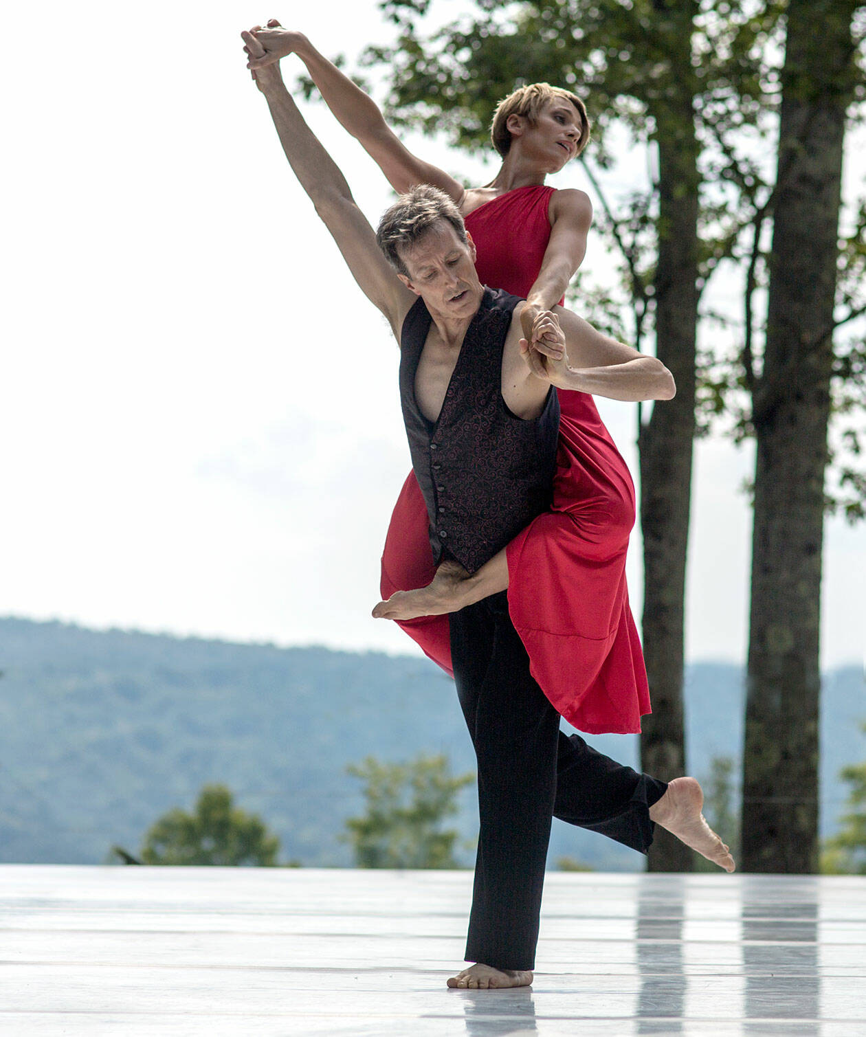 Don Halquist and Leanne Rinelli dance in Tres Tangos, choreographed by Bill Evans, at the Jacob's Pillow Dance Festival in Becket, Mass.