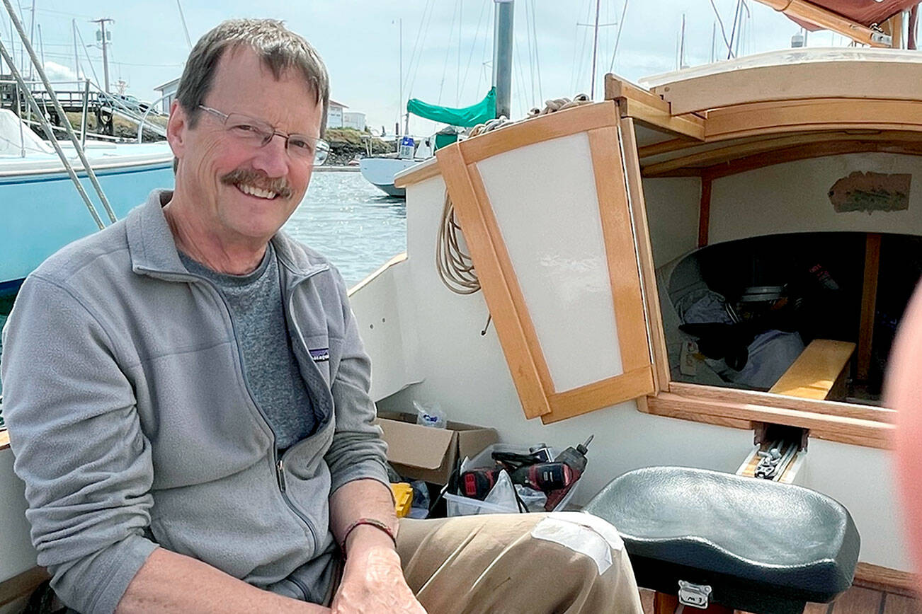 Doug Smith is a former school teacher from Talkeetna, Alaska, who built his 18-foot-long boat and named it "Dark Star" after the Grateful Dead song. He decided to enter the Race to Alaska after he lost his wife in 2019 and asked himself, "Now what do I do?" (Photo Paula Hunt)