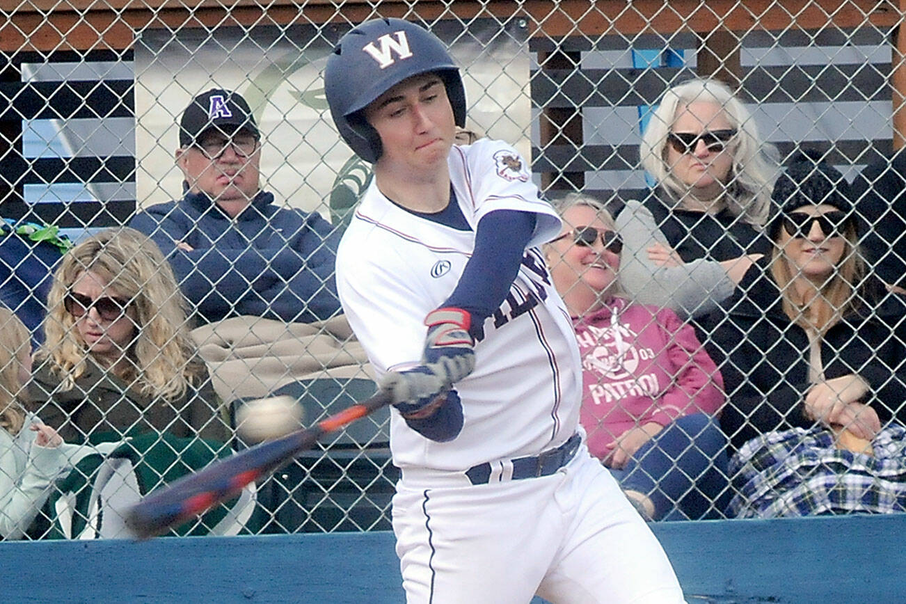 Keith Thorpe/Peninsula Daily News
Wilder's Colton Romero bats in the second inning against Lakeside BR on Saturday in Port Angeles. Wilder won three out of four games this weekend at Civic Field.