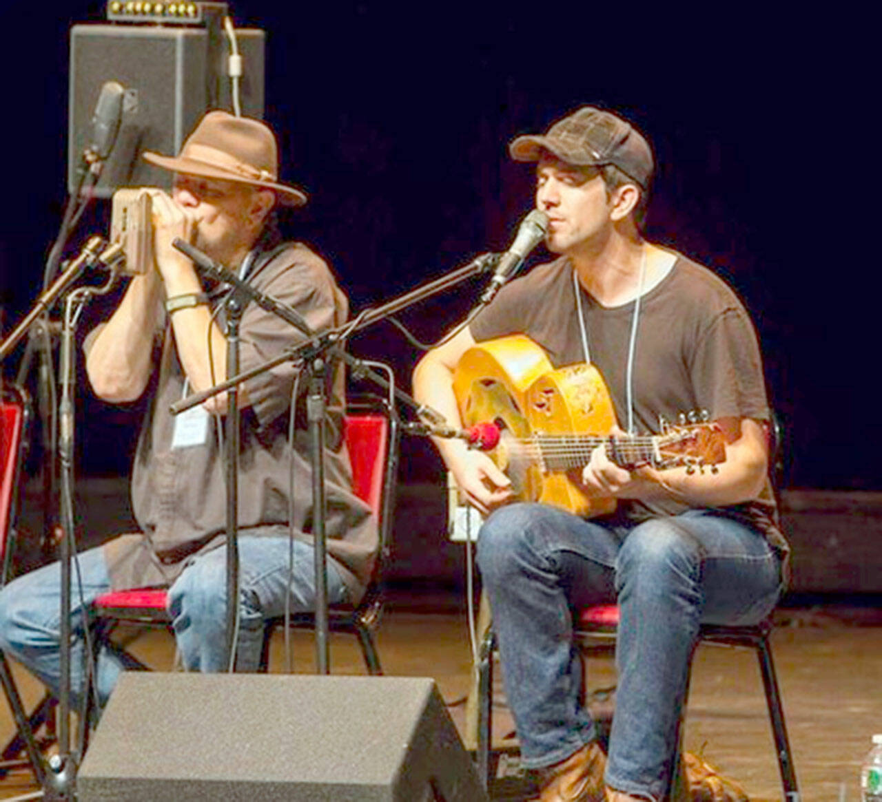 Singer/songwriter David Jacobs-Strain, right, will perform Saturday with veteran Bob Beach.