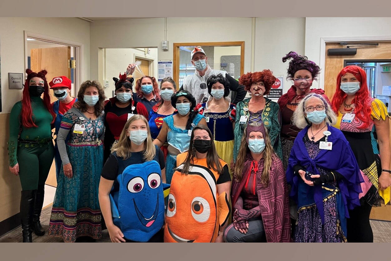 Peninsula College alumna Ariel Hodge has worked at Olympic Medical Physicians Women’s Health Clinic as an MA-C for the past three years. She’s part of a supportive team that works together and celebrates together, including at the annual Halloween party at OMP Children’s Clinic.