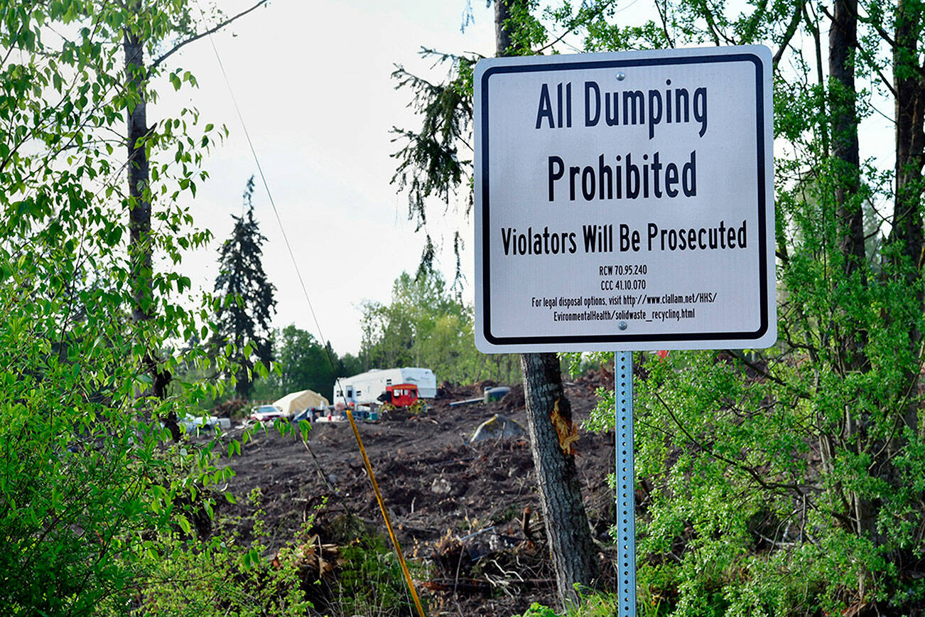 Paul Dunn/Peninsula Daily News
In an effort to clean up its site due in part to illegal dumping, Midway Metals, at 258010 U.S. Highway 101 between Sequim and Port Angeles, shut down in April 2021 over environmental concerns and an unsightly appearance that prompted Clallam County officials to call it an eyesore.