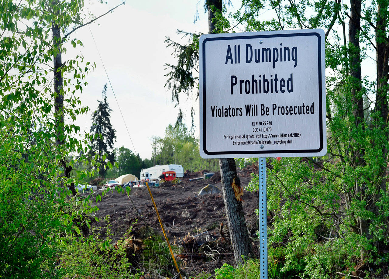 In an effort to clean up its site due in part to illegal dumping, Midway Metals, at 258010 U.S. Highway 101 between Sequim and Port Angeles, shut down in April 2021 over environmental concerns and an unsightly appearance that prompted Clallam County officials to call it an eyesore. (Paul Dunn/Peninsula Daily News)