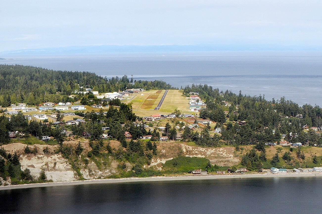 Diamond Point Airport, shown on Saturday, is expected to provide a lifeline to the outside world in the event of a major disaster that could hamper other means of transportation. (Keith Thorpe/Peninsula Daily News)