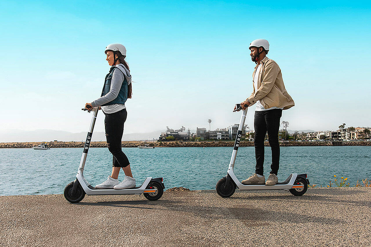 Scooters could come to Sequim from Bird Rides, Inc., depending on the company finding other regional cities, such as Port Angeles, to approve their use as well. (Photo by Bird Rides, Inc.)